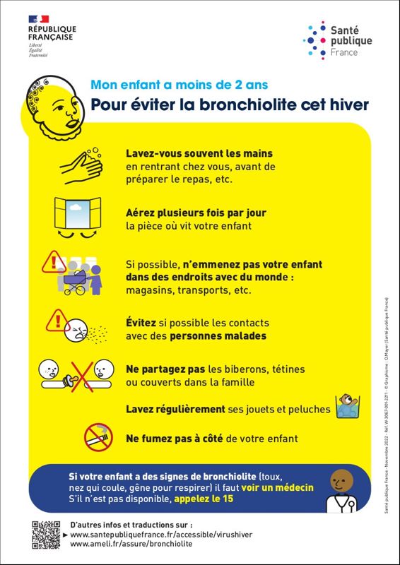 Mon enfant a moins de 2 ans - Pour éviter la bronchiolite cet hiver