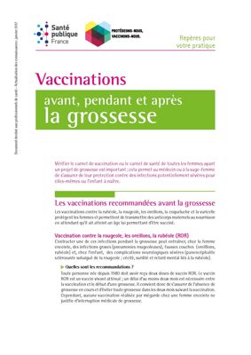 Image vaccination avant pendant après la grossesse