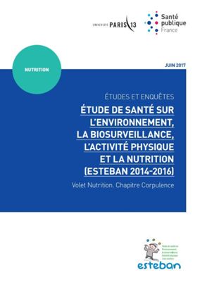 Image Étude de santé sur l'environnement, la biosurveillance, l'activité physique et la nutrition (Esteban), 2014-2016 : Volet Nutrition. Chapitre Corpulence