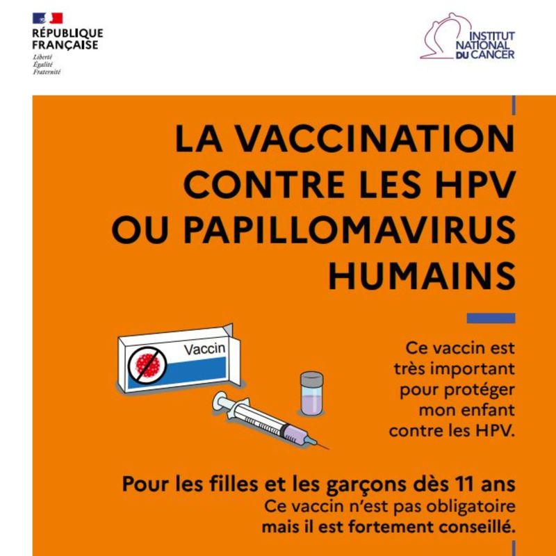 La vaccination contre les HPV ou papillomavirus humains