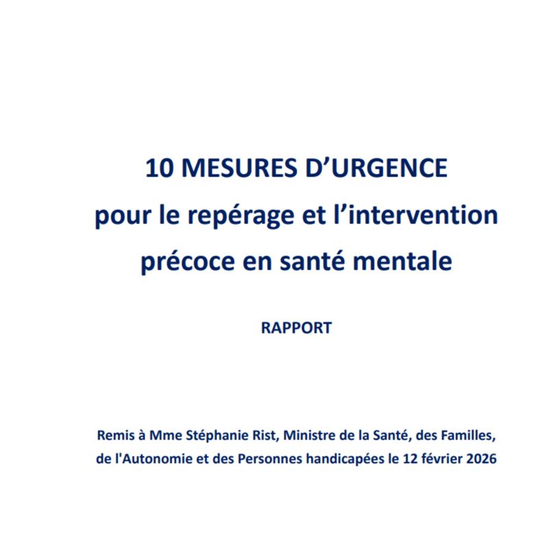 10 mesures d'urgence pour le repérage et l'intervention précoce en santé mentale des jeunes