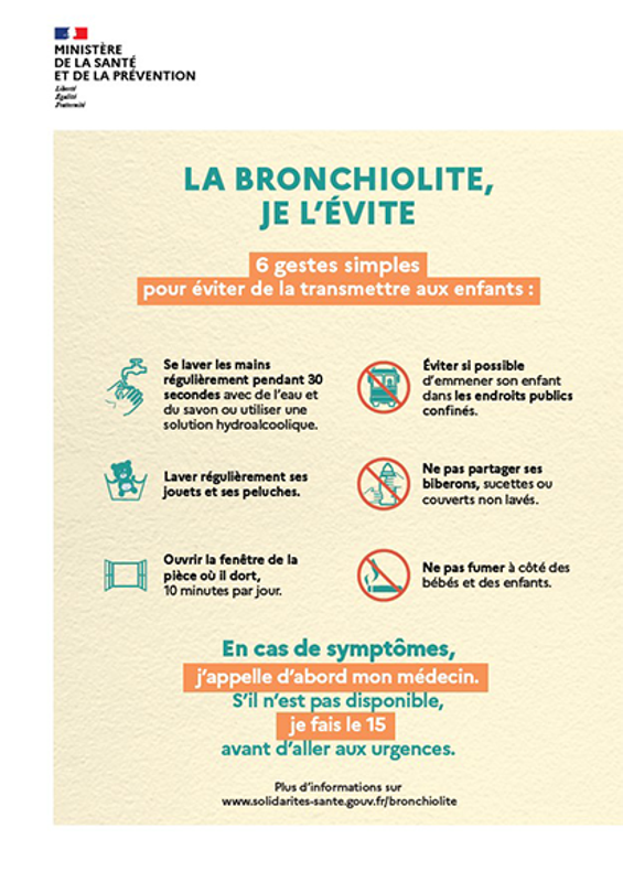 La bronchiolite, je l'évite.