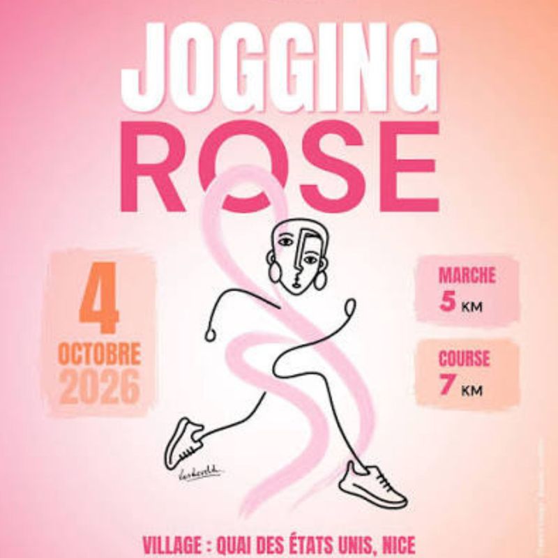 Jogging rose et marche rose