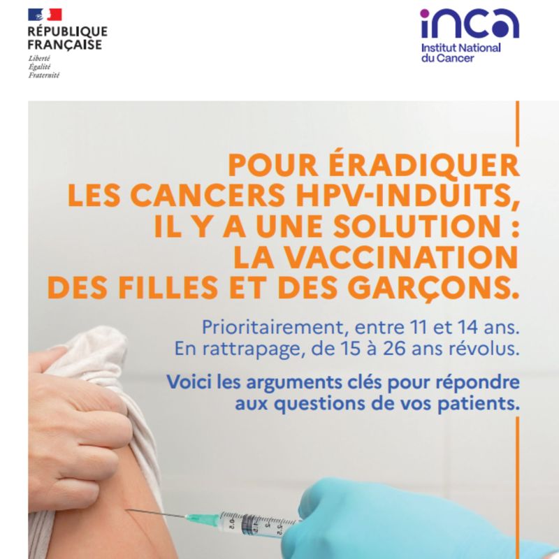 Arguments clés pour la vaccination contre les cancers HPV pour les professionnels de santé