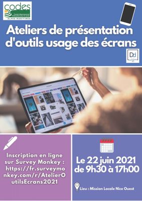 Image atelier outils Usage écrans 2021