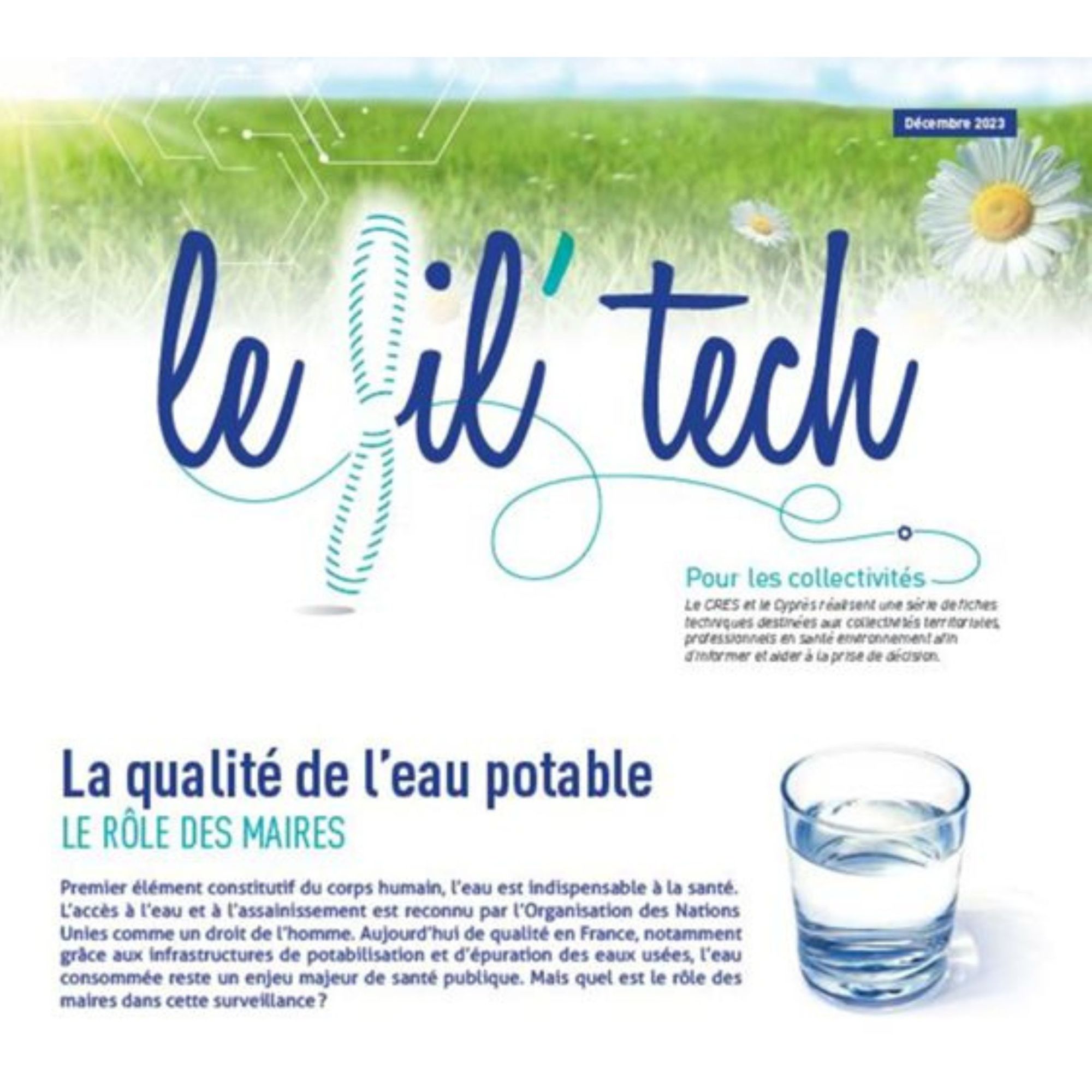 Le Fil'tech "Qualité de l'eau potable. Le rôle des maires"