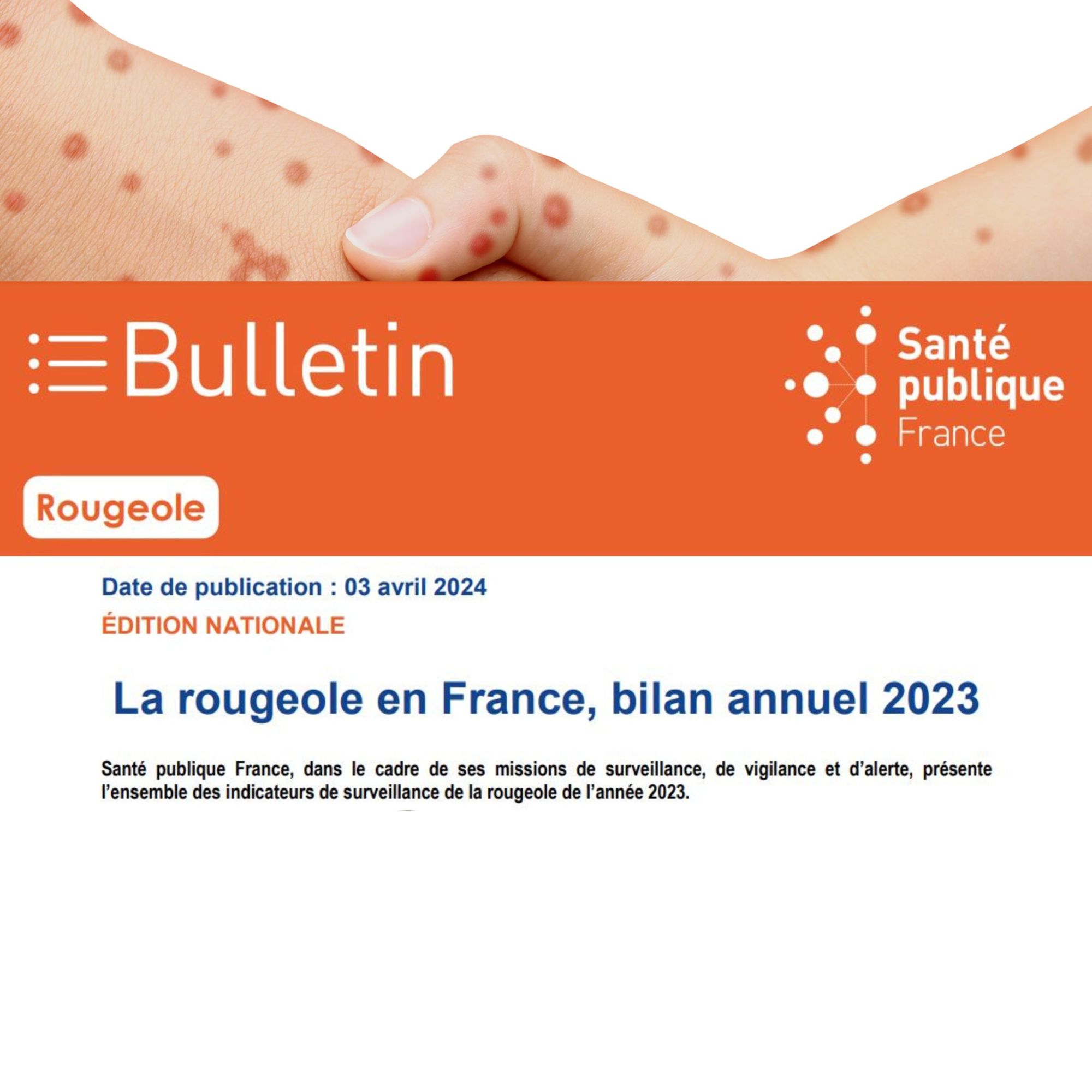 Rougeole en France. Bilan annuel 2023.