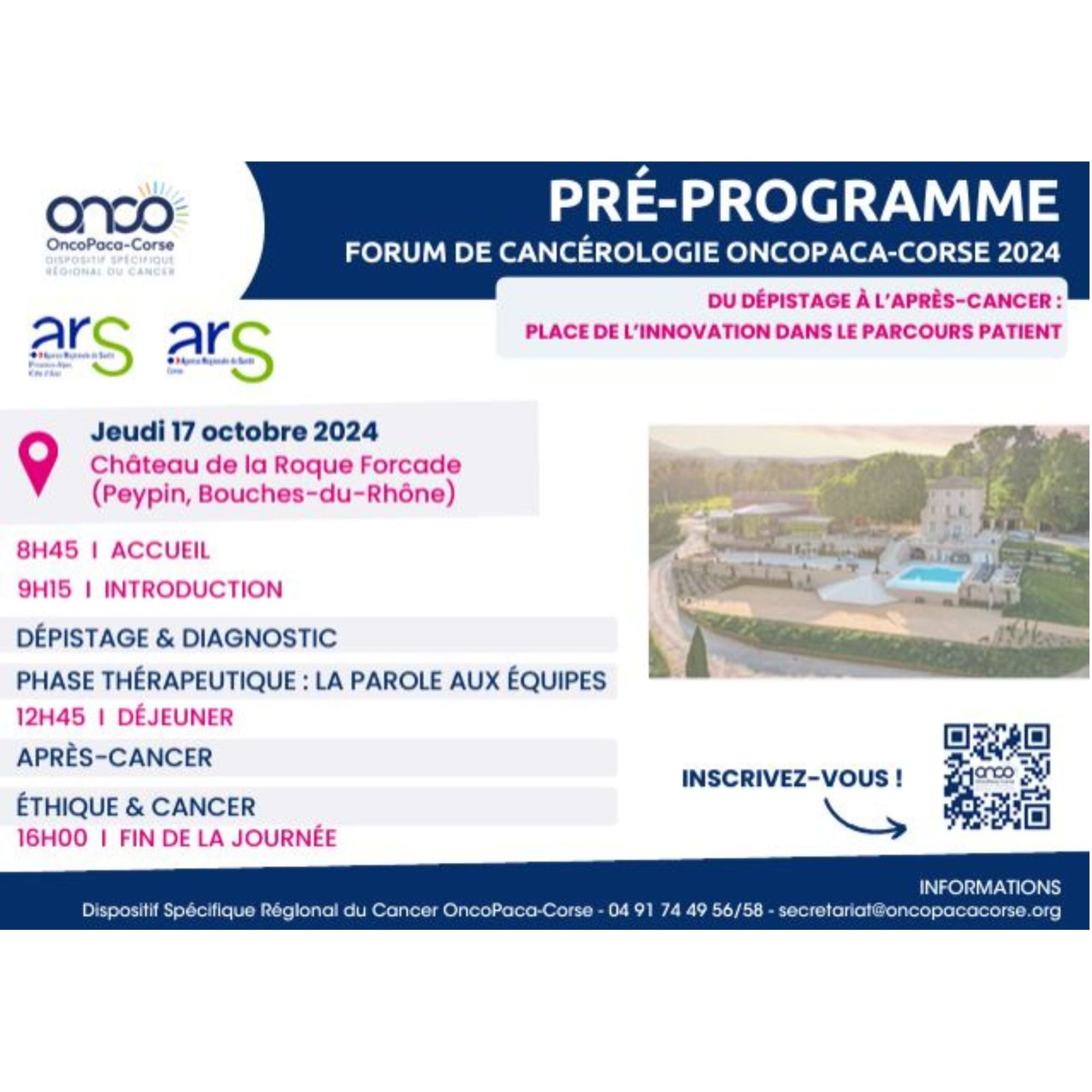 3e Forum régional de Cancérologie OncoPaca-Corse "Du dépistage à l’après-cancer : place de l’innovation dans le parcours patient"