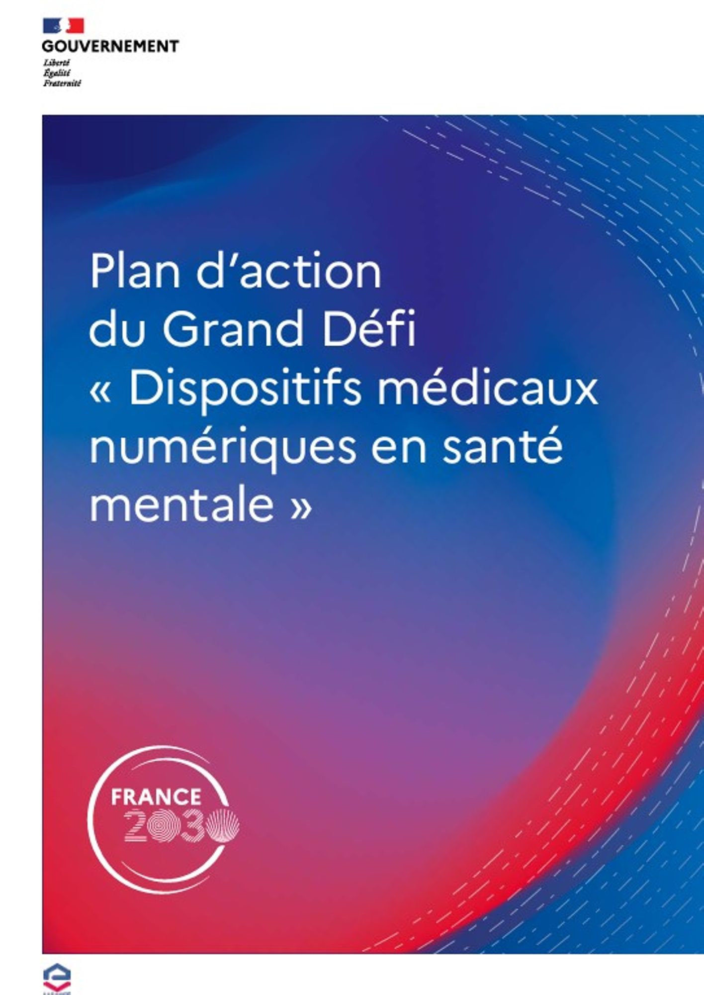 Plan d’action du Grand Défi « Dispositifs médicaux numériques en santé mentale »