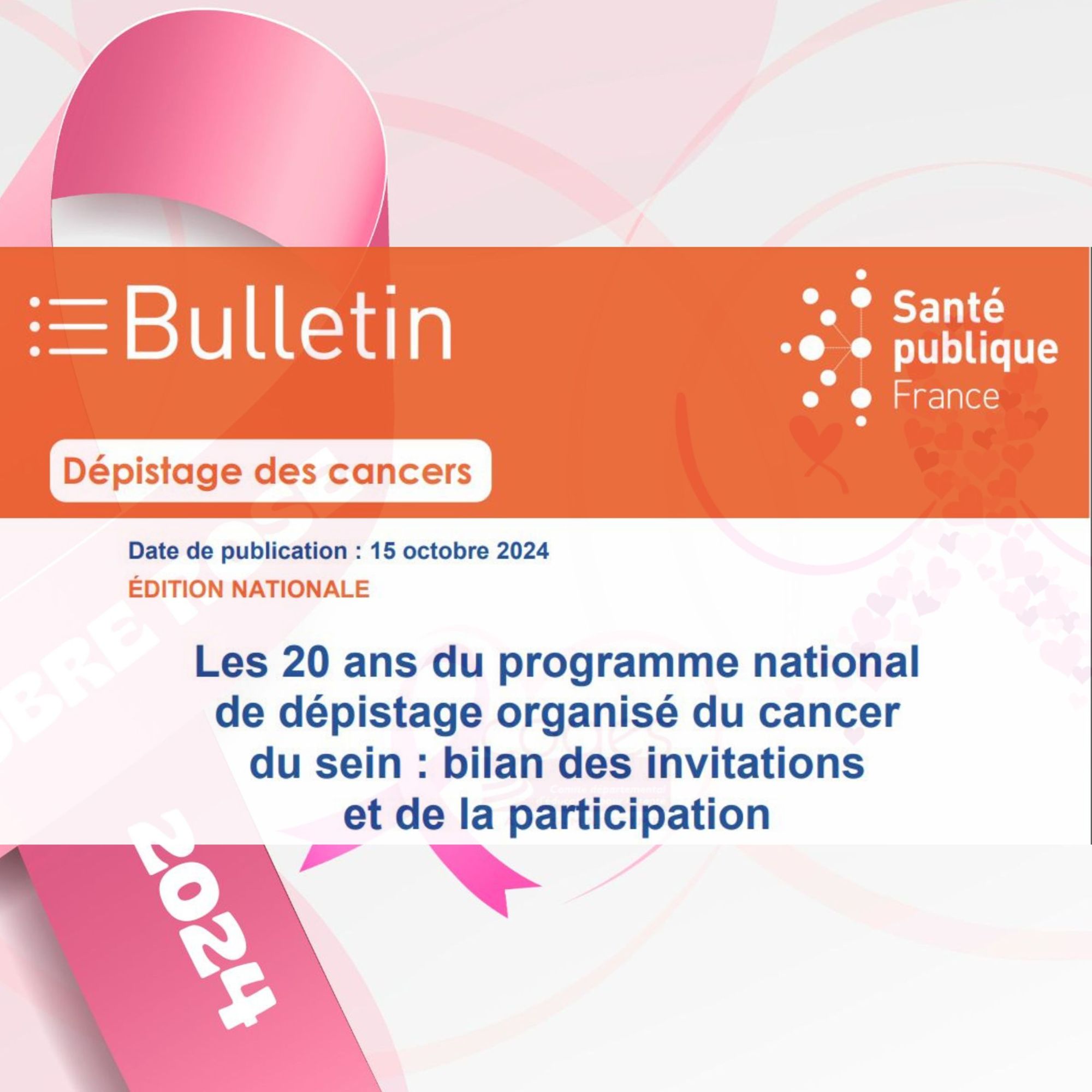 20 ans du programme de dépistage organisé du cancer du sein.