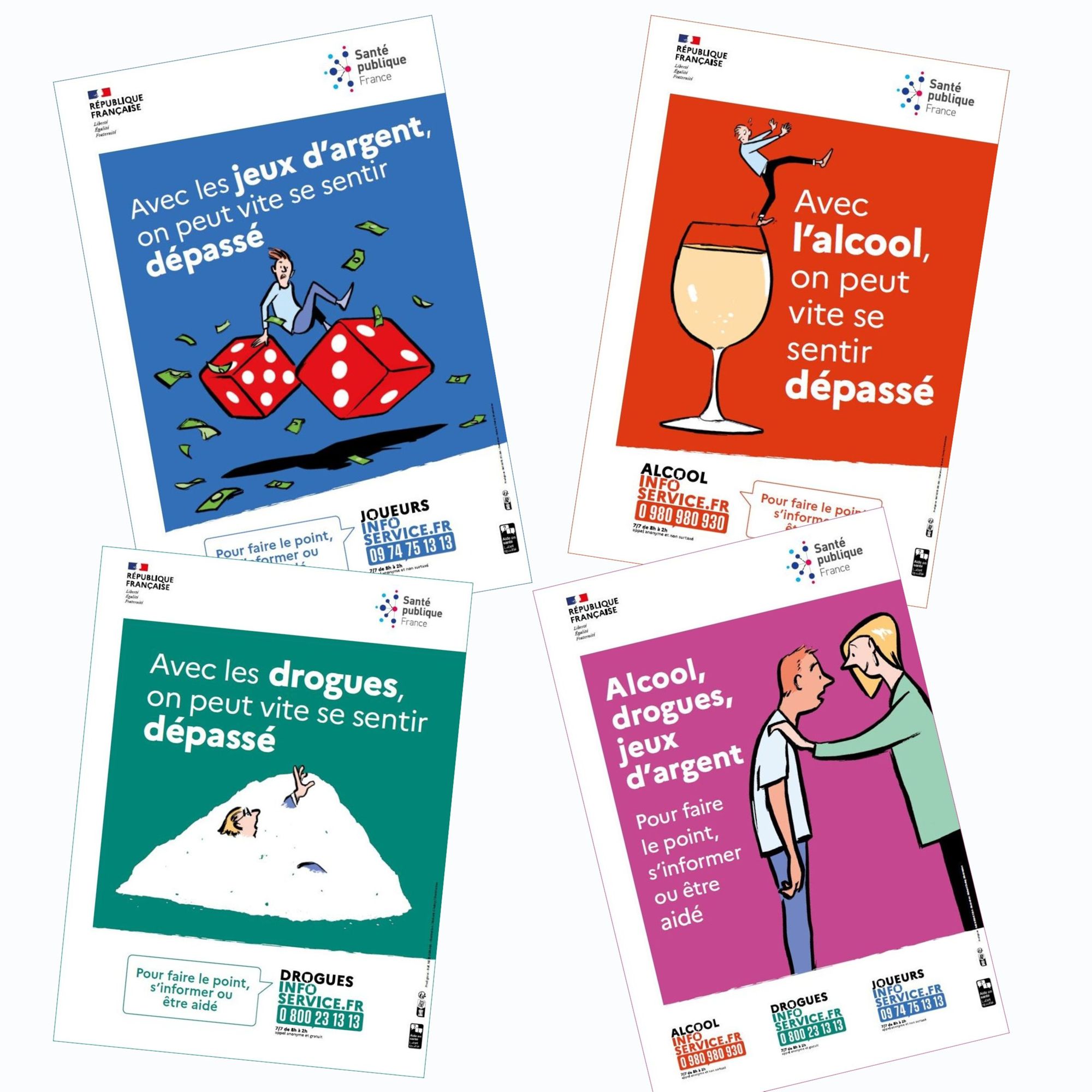 Alcool, drogues, jeux d'argent, cannabis
