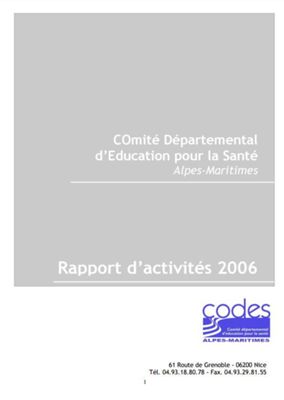 Image rapport activités 2006