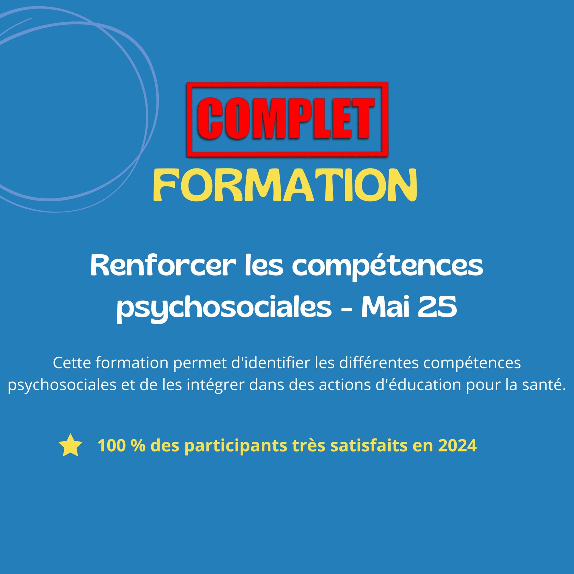 Renforcer les compétences psychosociales -Mai 25