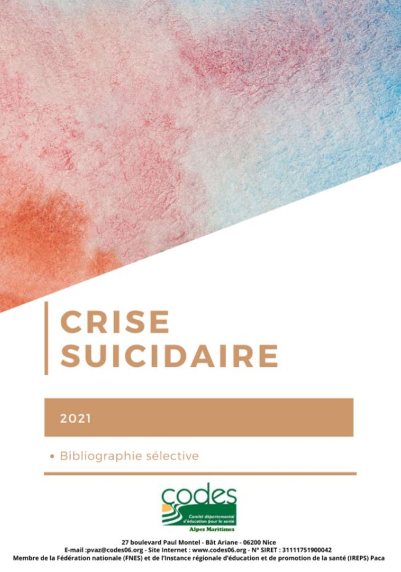 "Crise suicidaire" Bibliographie sélective
