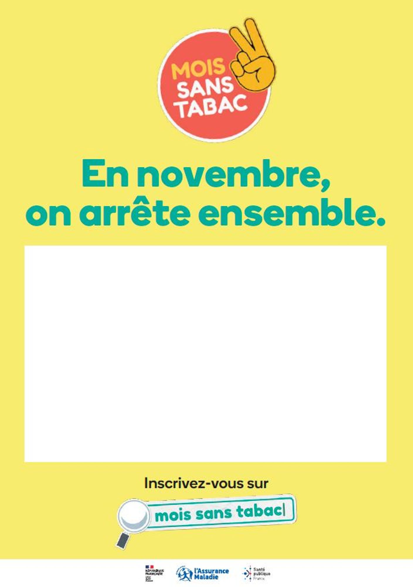 Affiche personnalisation avec un encart libre 