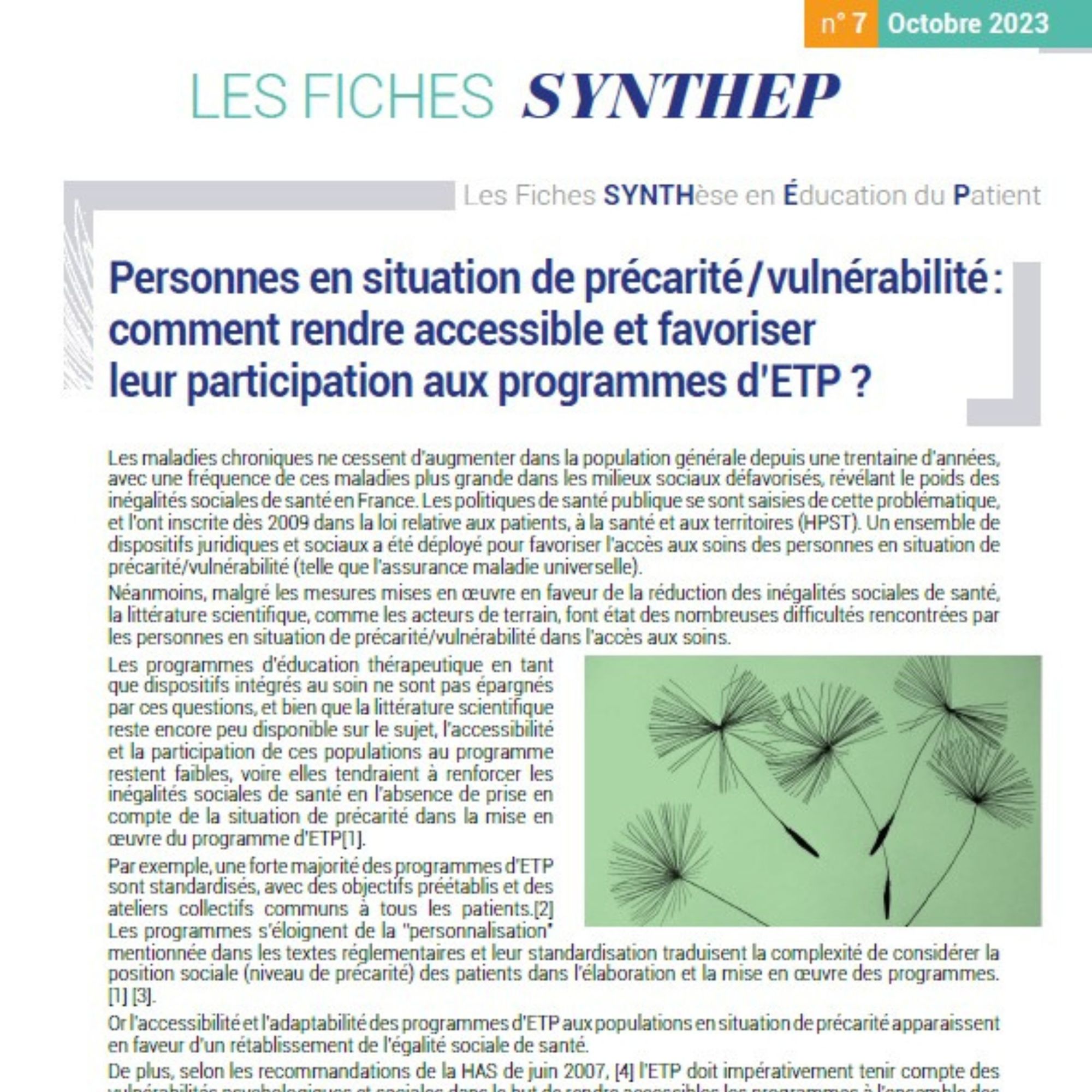 Personnes en situation de précarité/vulnérabilité