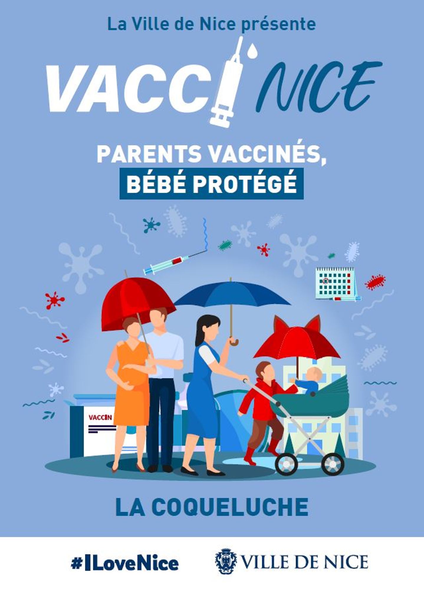 Coqueluche. Parents vaccinés, bébé protégé.