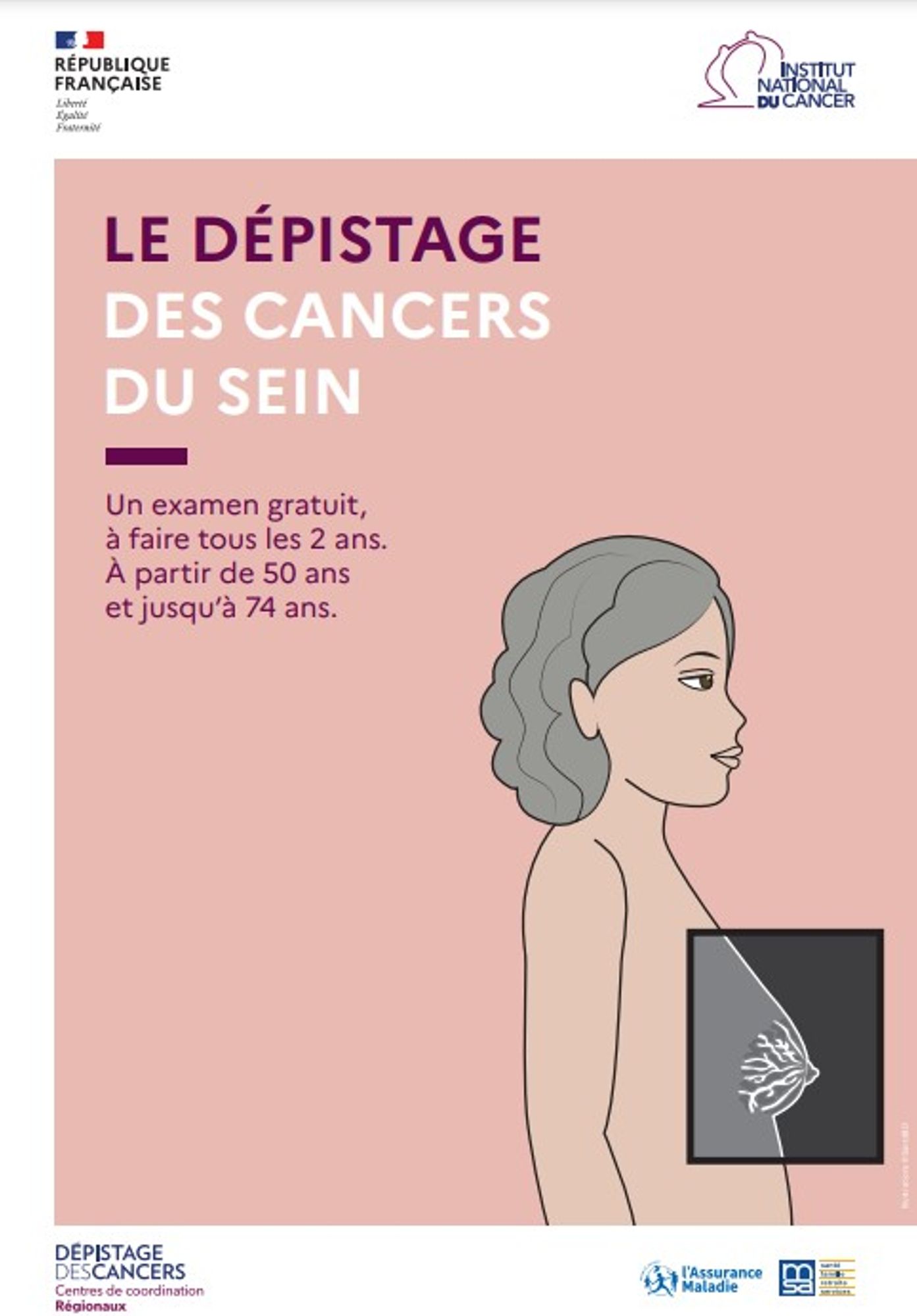 Retrouvez l'ensemble des documents dépistage du cancer du sein