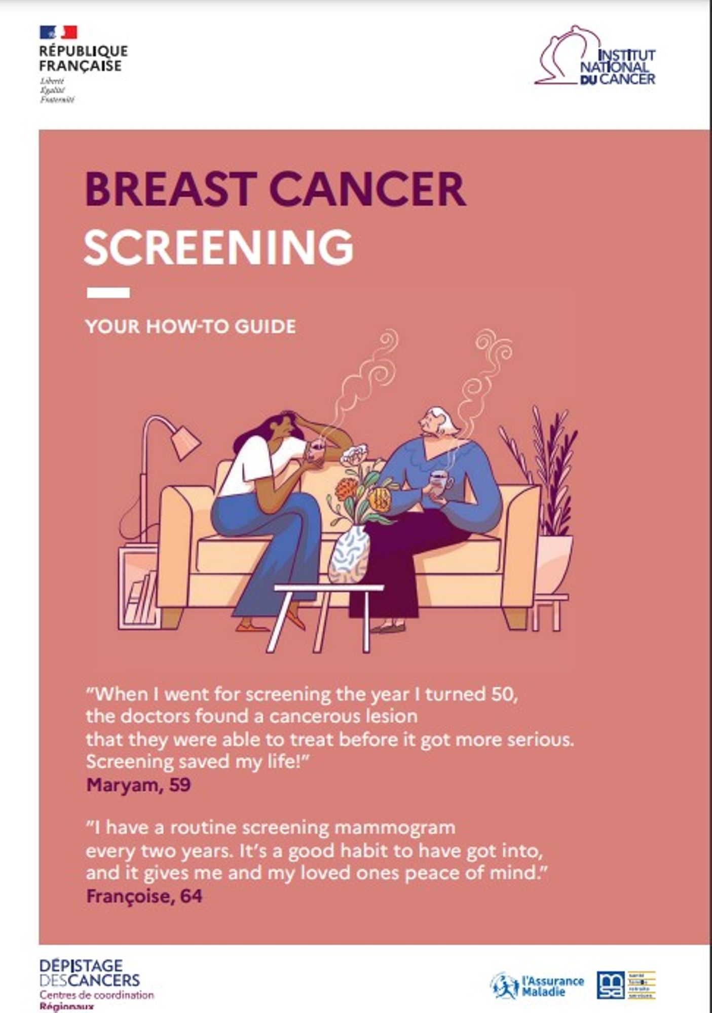 Dépliant multilingue A4 - Dépistage du cancer du sein