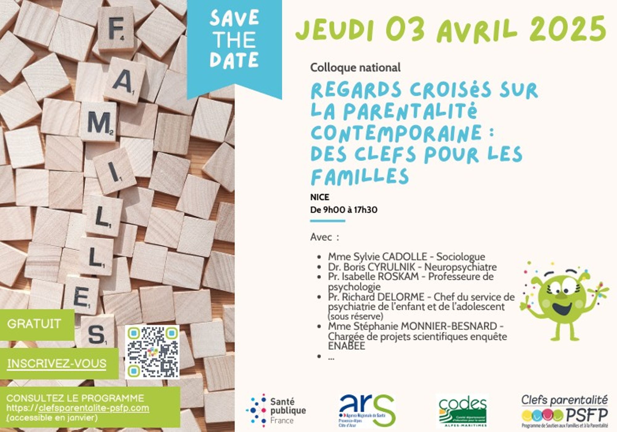 Colloque national : « Regards croisés sur la parentalité contemporaine : Des clefs pour les familles » 
