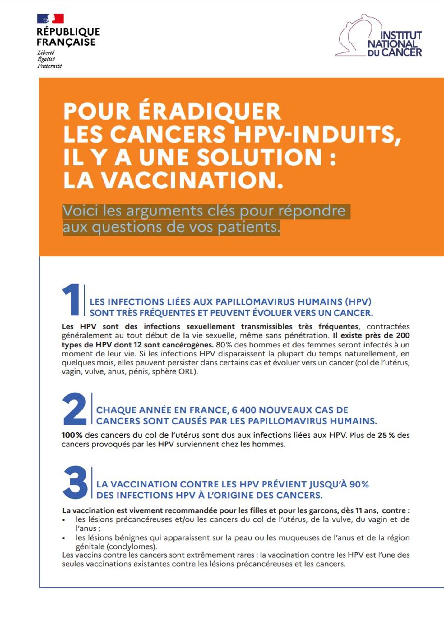 Pour éradiquer les cancers HPV-induits, il y a une solution : La Vaccination