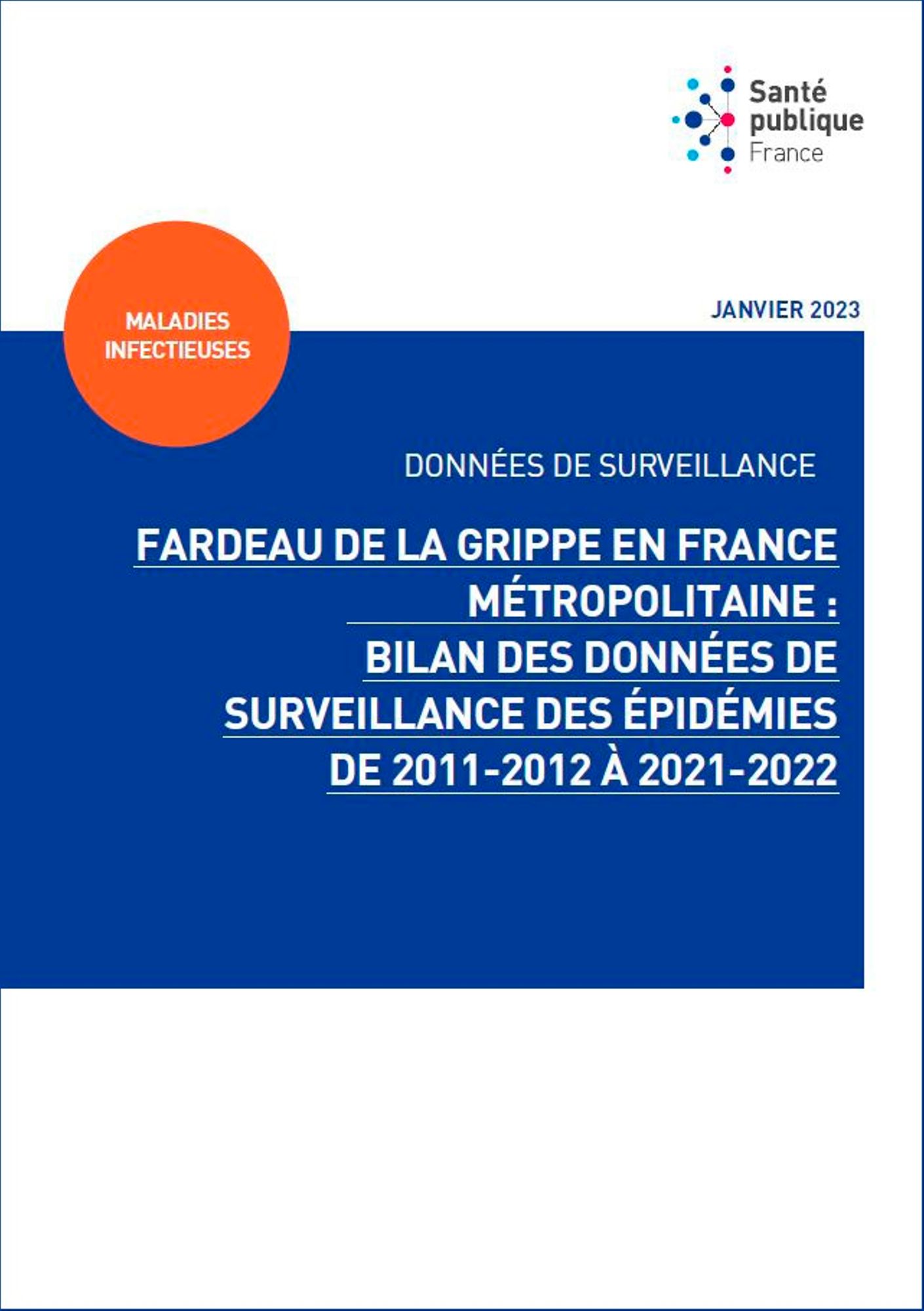 Fardeau de la grippe en France métropolitaine.