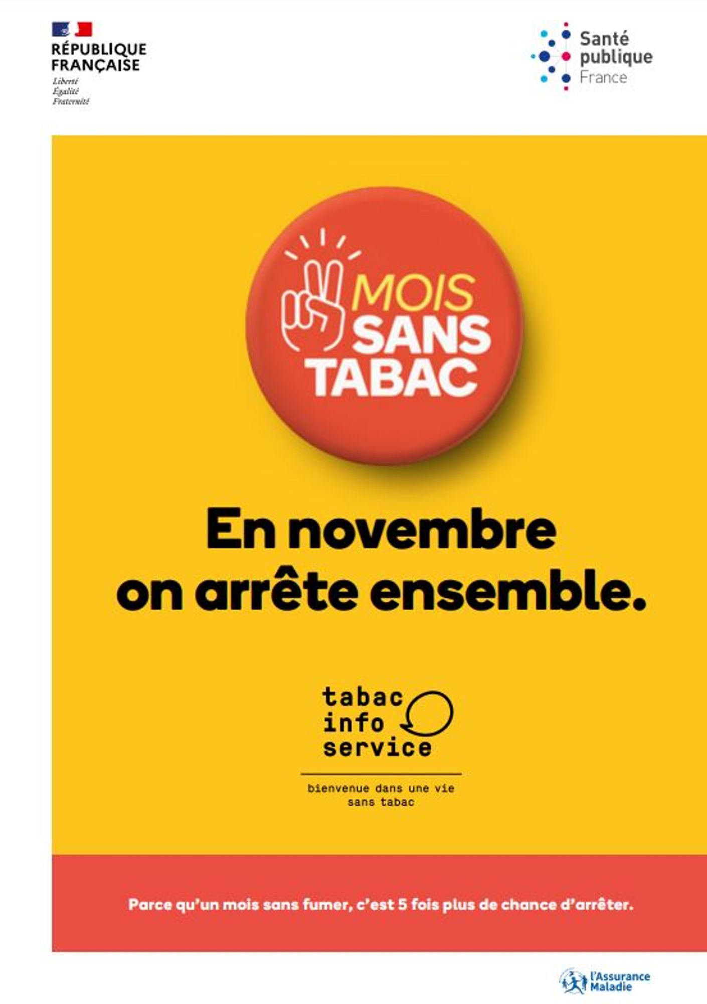 Flyer "En novembre, participez à Mois sans tabac"