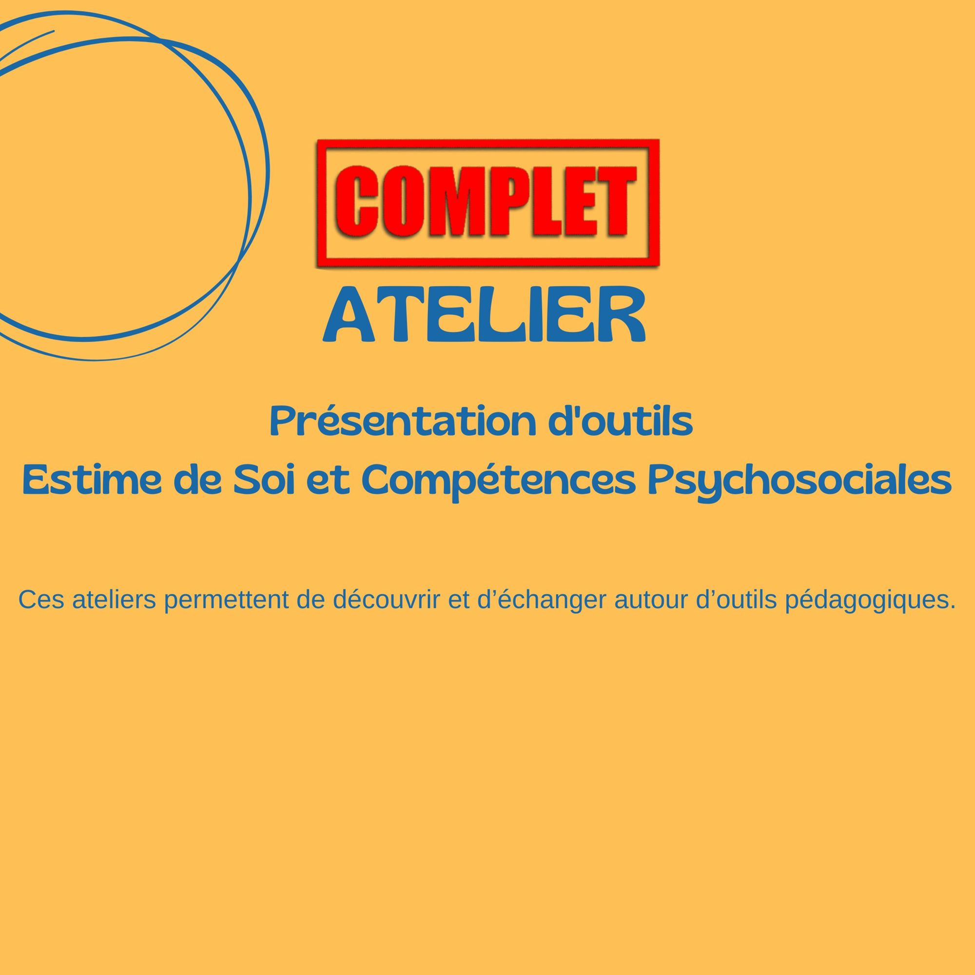 Atelier de présentation d'outils Estime de Soi et Compétences Psychosociales 