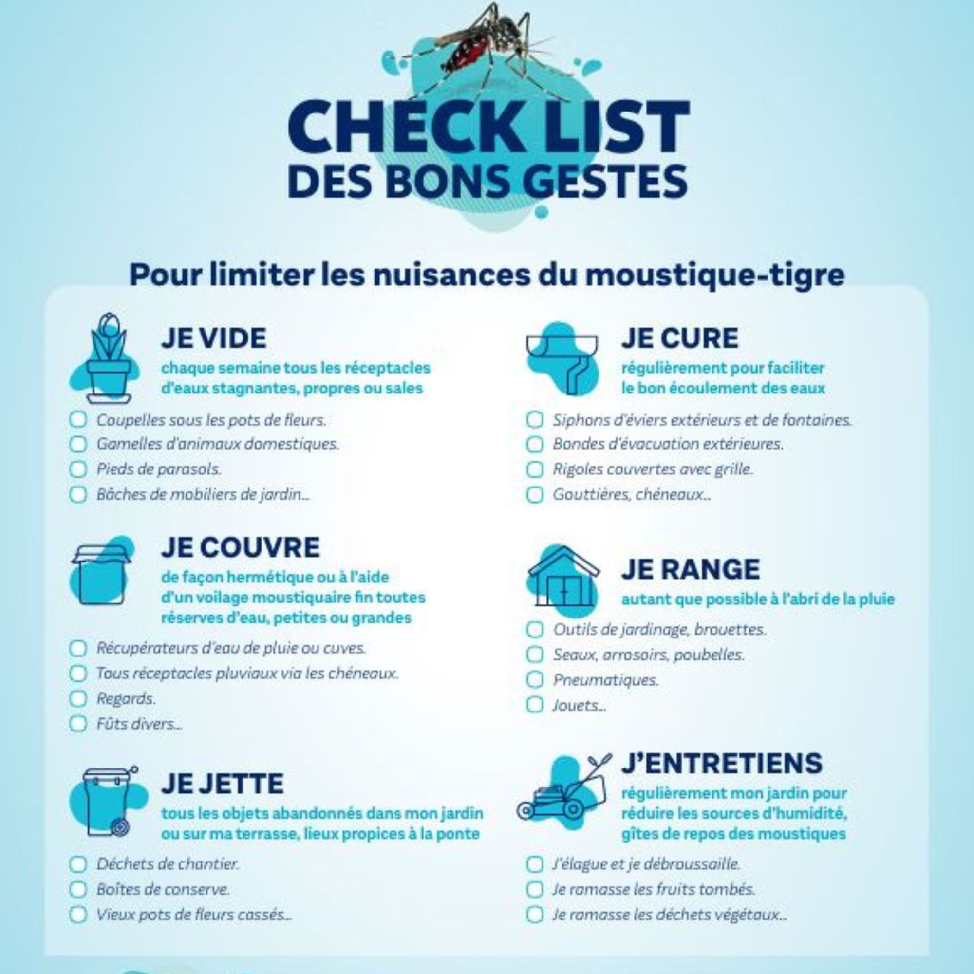 Les bons gestes pour lutter contre les moustiques