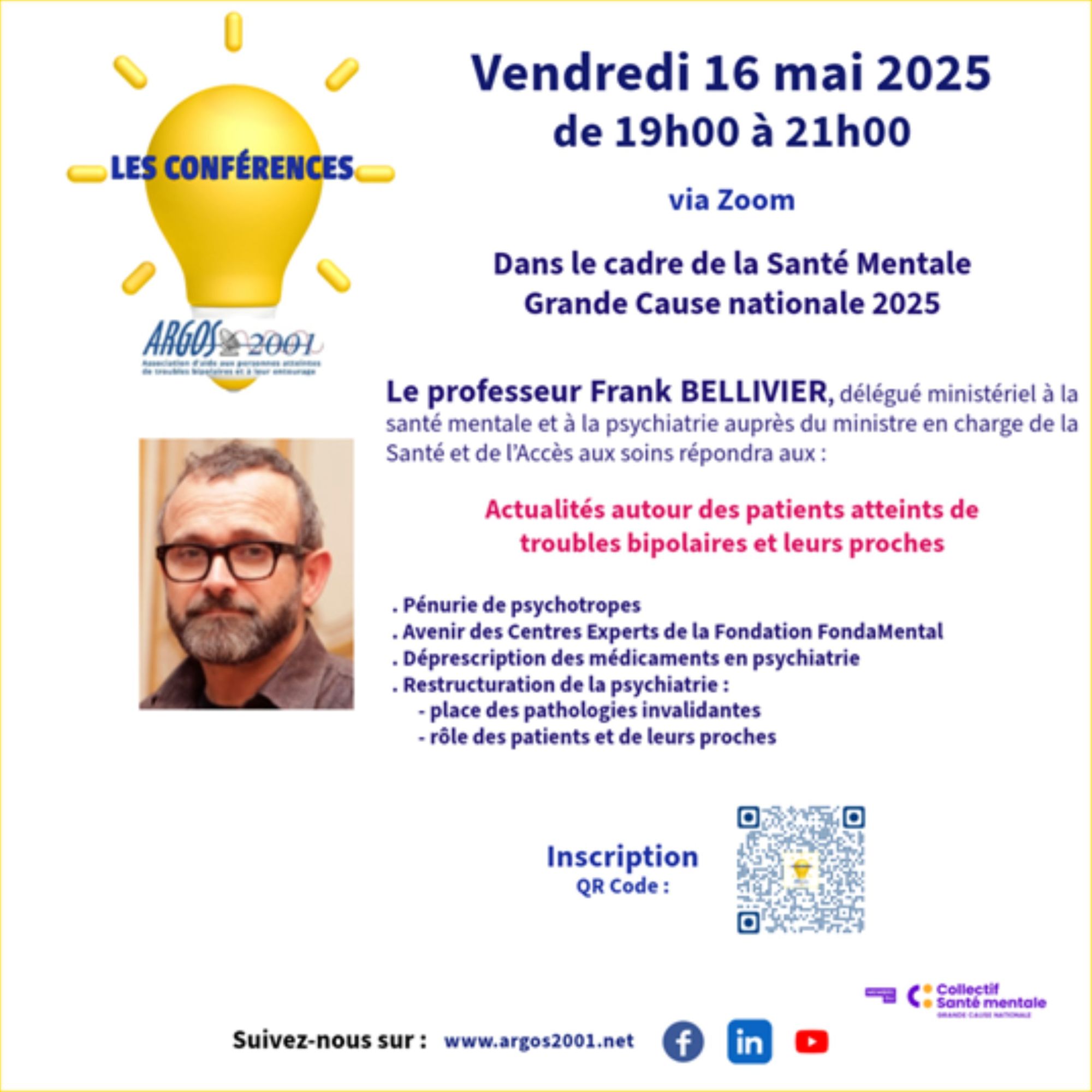 Conférence exceptionnelle par le Pr Frank BELLIVIER - Webinaire 