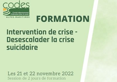Formation "Intervention de crise - Desescalader la crise suicidaire"