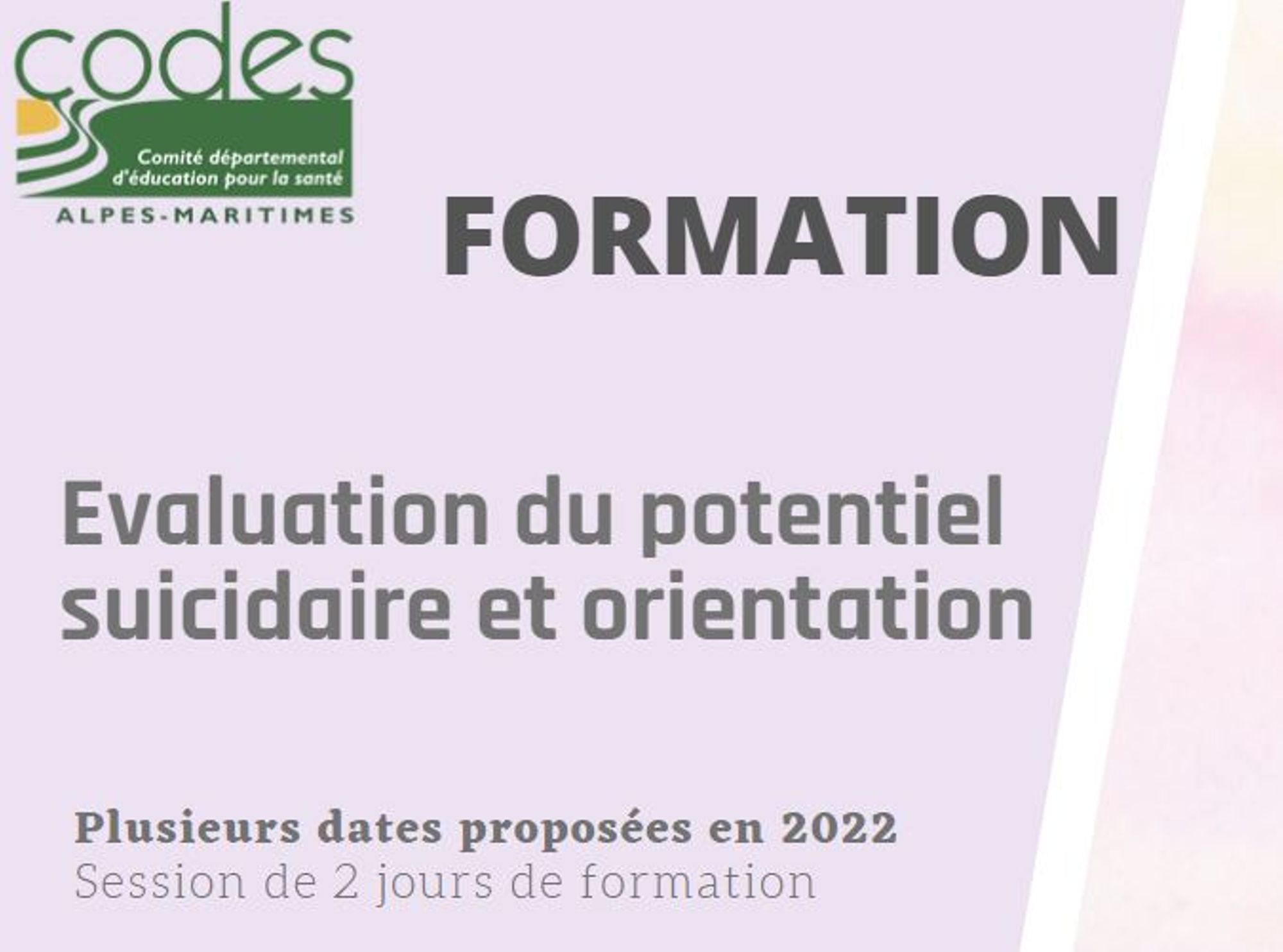 Formation Sentinelles au repérage de la crise suicidaire