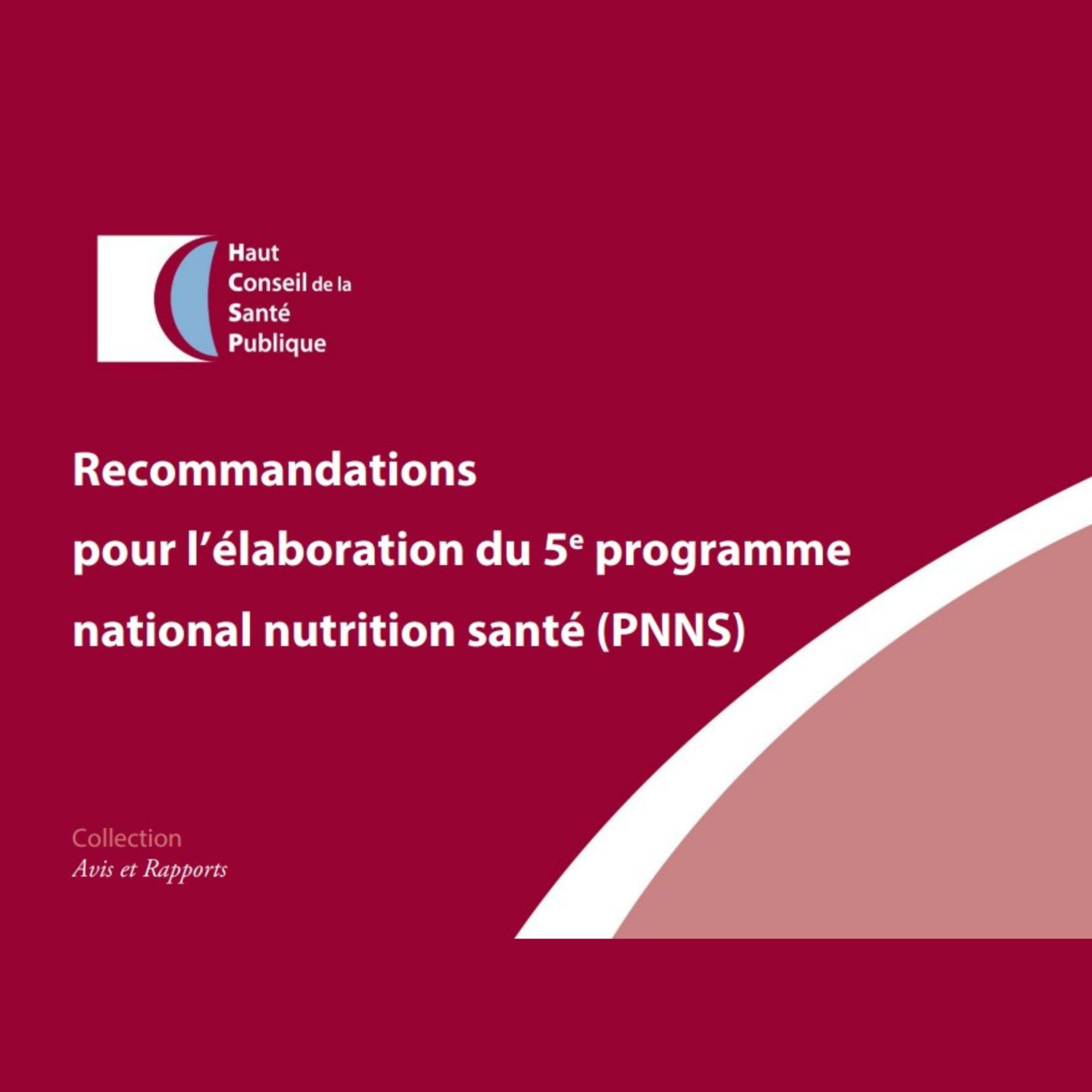 Recommandations pour l'élaboration du 5e programme national nutrition santé (PNNS)