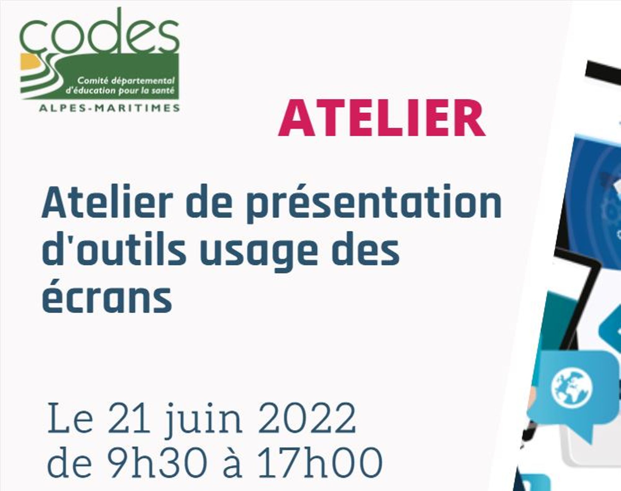 Atelier de présentation d'outils usage des écrans