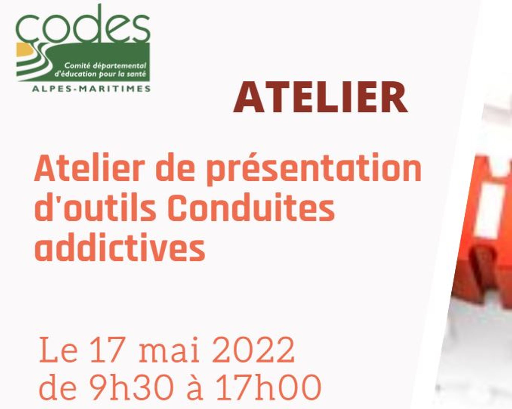 Atelier de présentation d'outils Conduites addictives