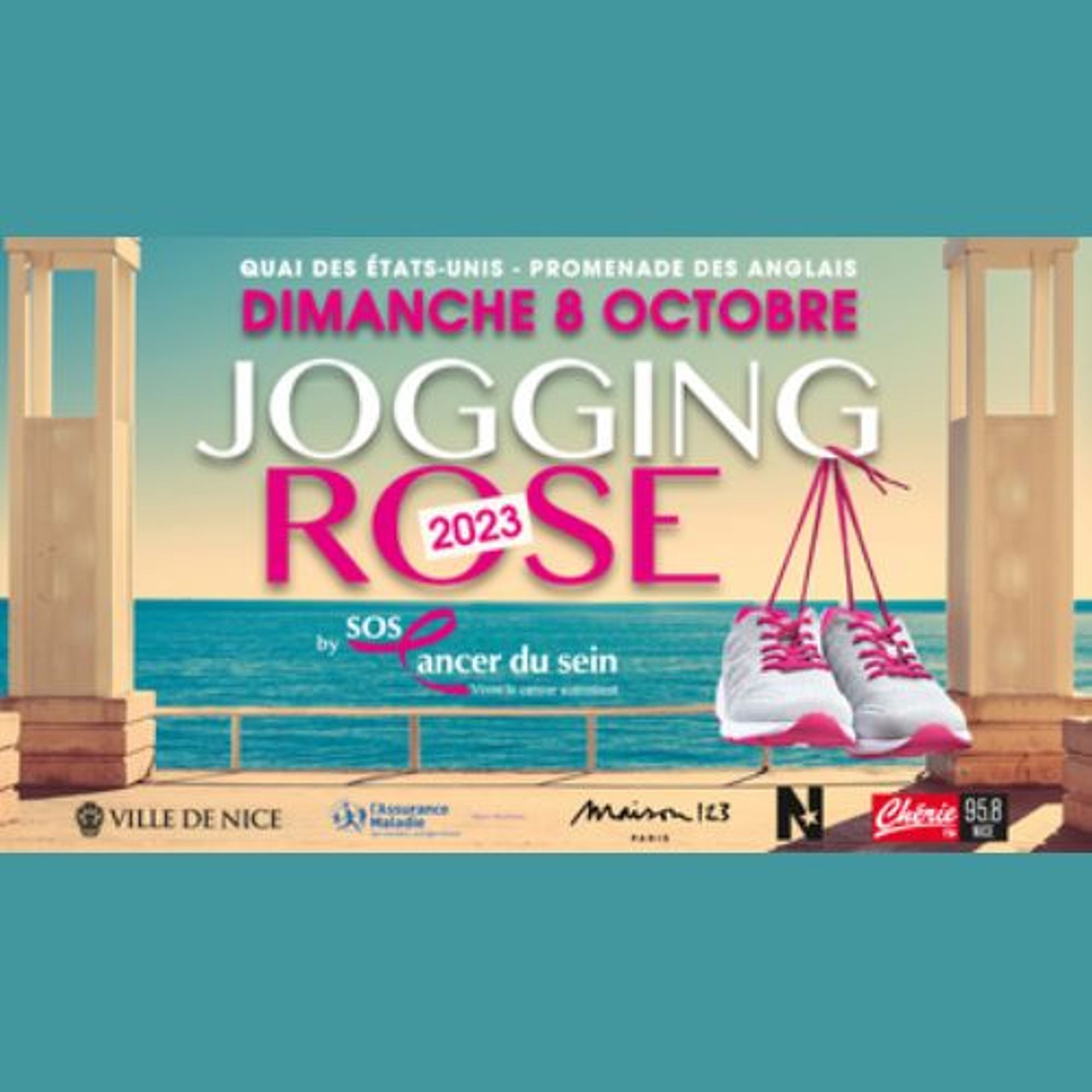 Jogging rose et marche rose