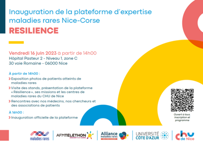 Inauguration de la plateforme d'expertise maladies rares Nice - Corse "Résilience"