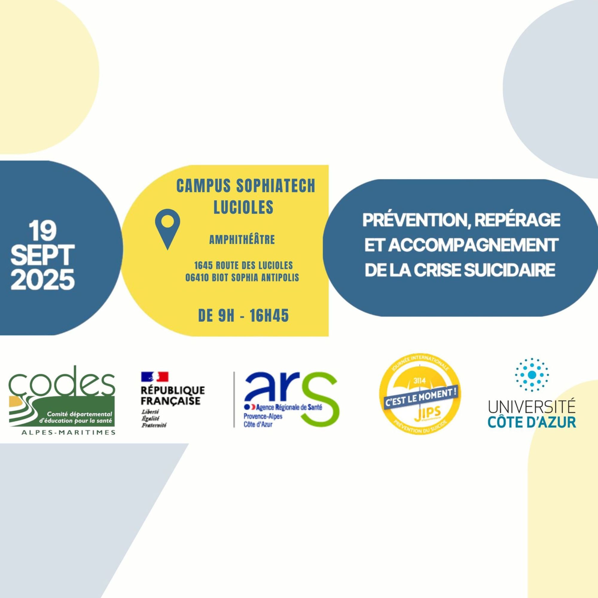 Journée dédiée à la prévention, au repérage et à l’accompagnement de la crise suicidaire