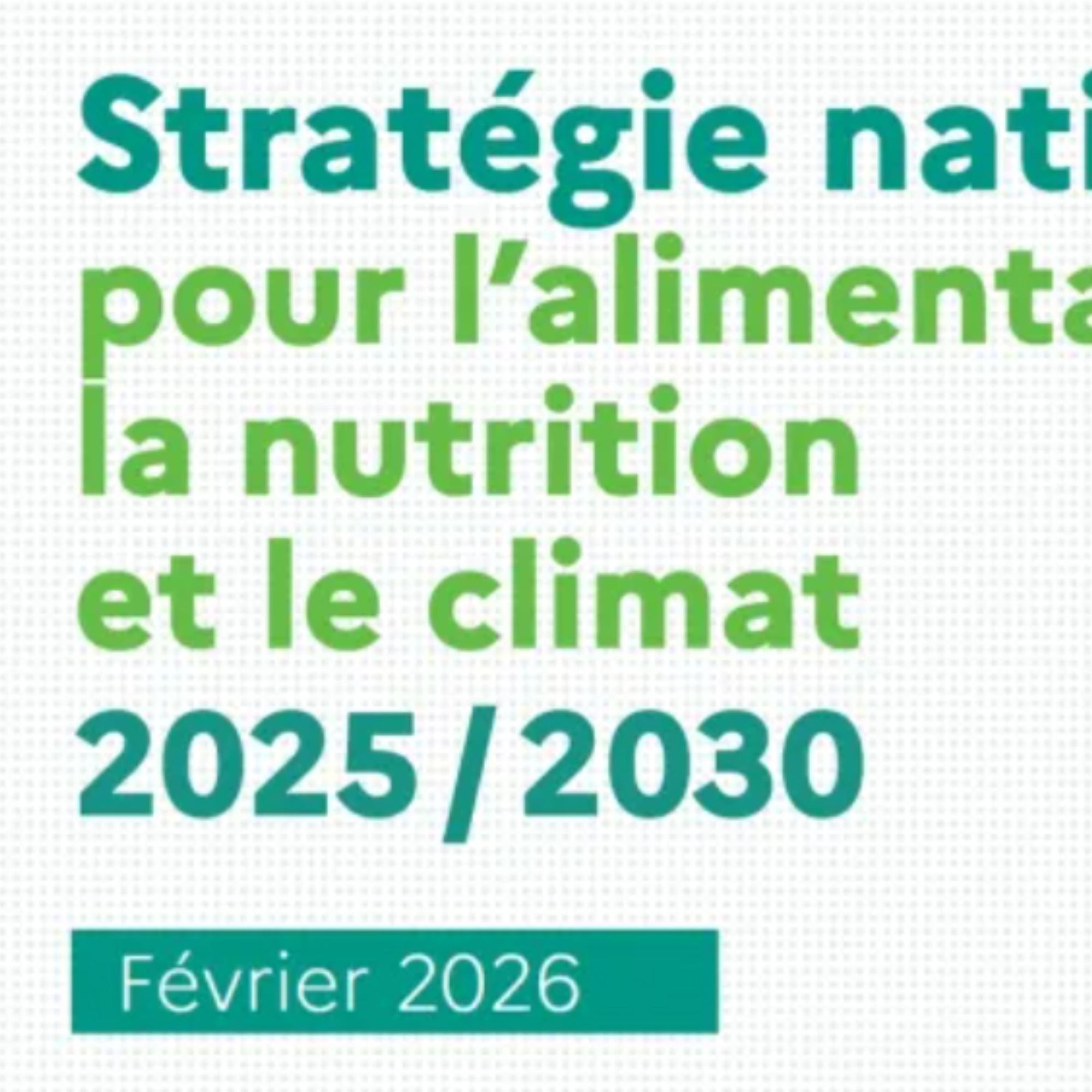 La Stratégie nationale pour l’alimentation, la nutrition et le climat 2025‑2030