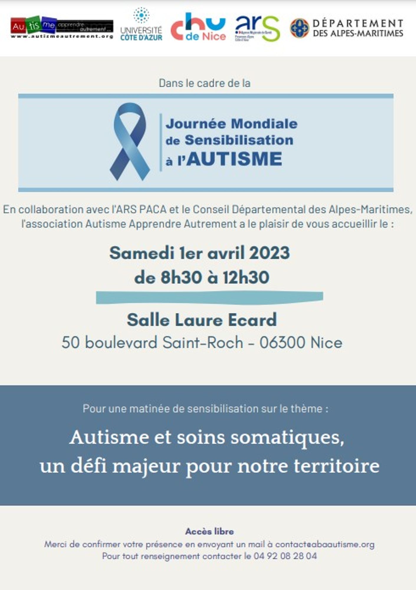 Conférence "Autisme et soins somatiques, un défi majeur pour notre territoire"