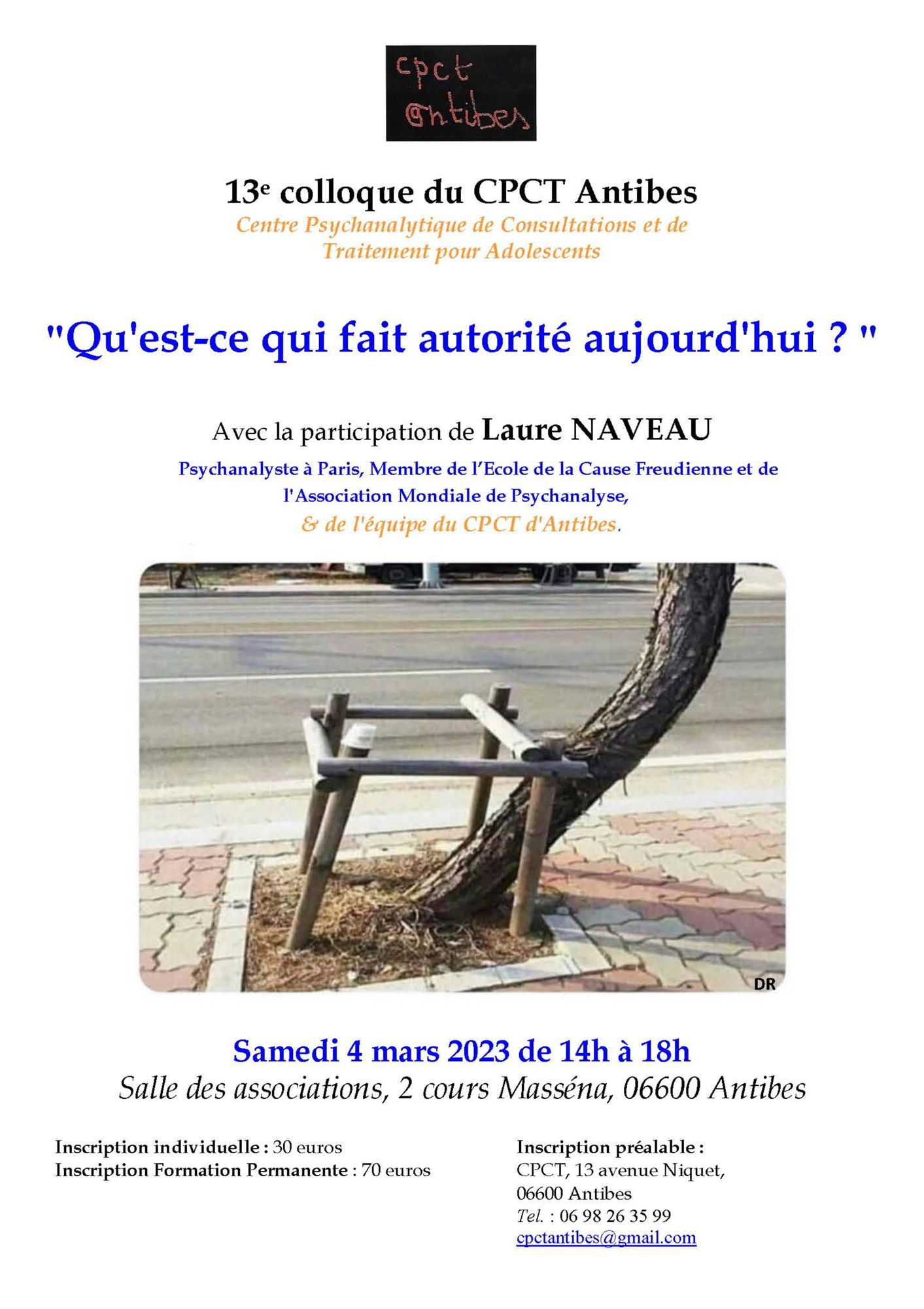 13e colloque du CPCT Antibes "Qu'est-ce qui fait autorité aujourd'hui ? "