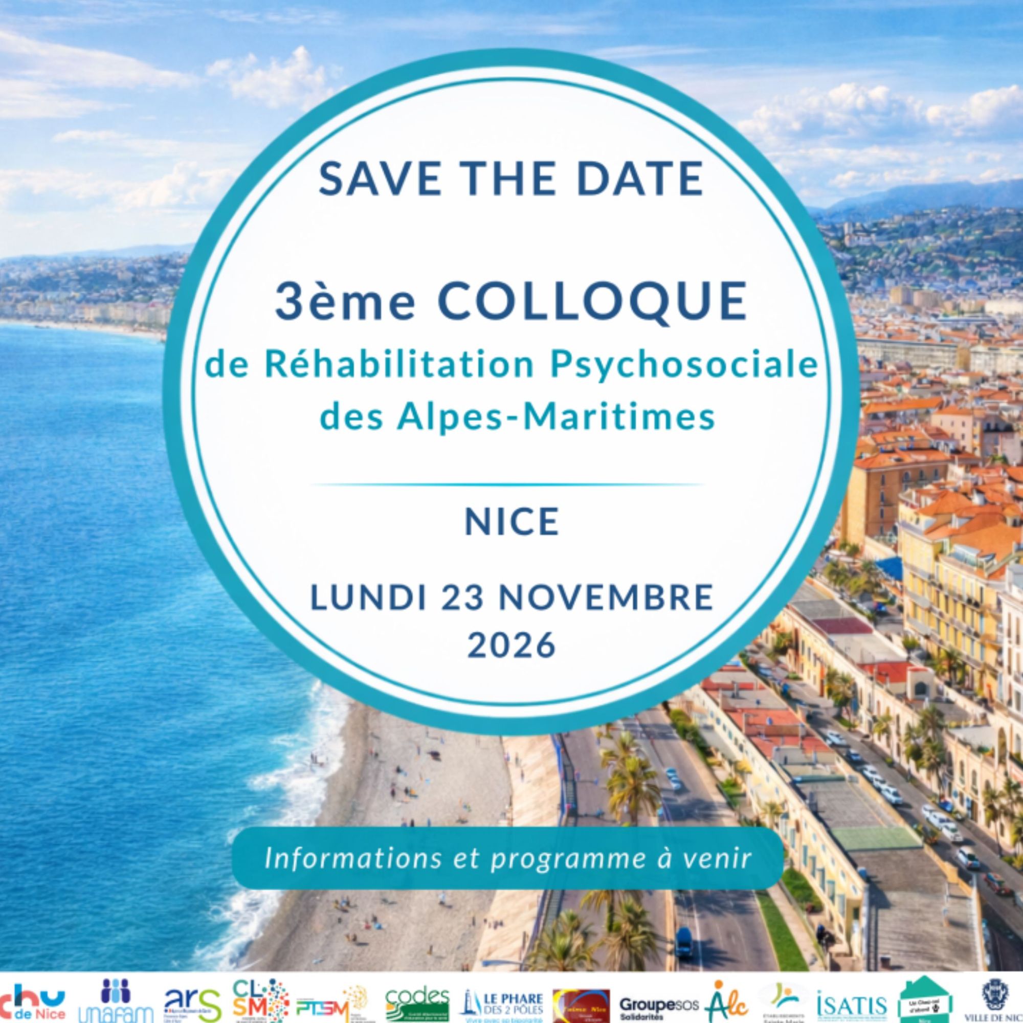 Save the Date – 3ᵉ Colloque de Réhabilitation Psychosociale des Alpes-Maritimes 