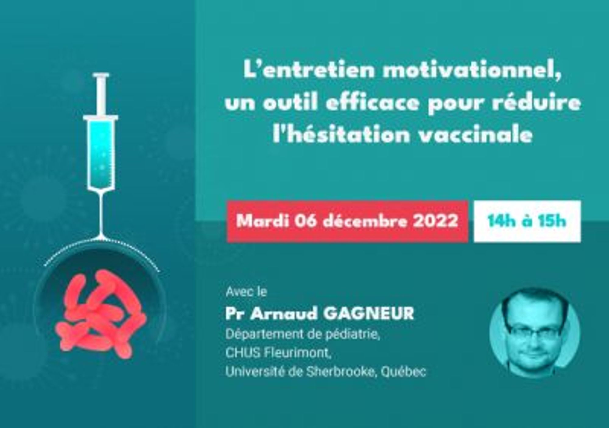 Webinaire sur l'entretien motivationnel en vaccination.