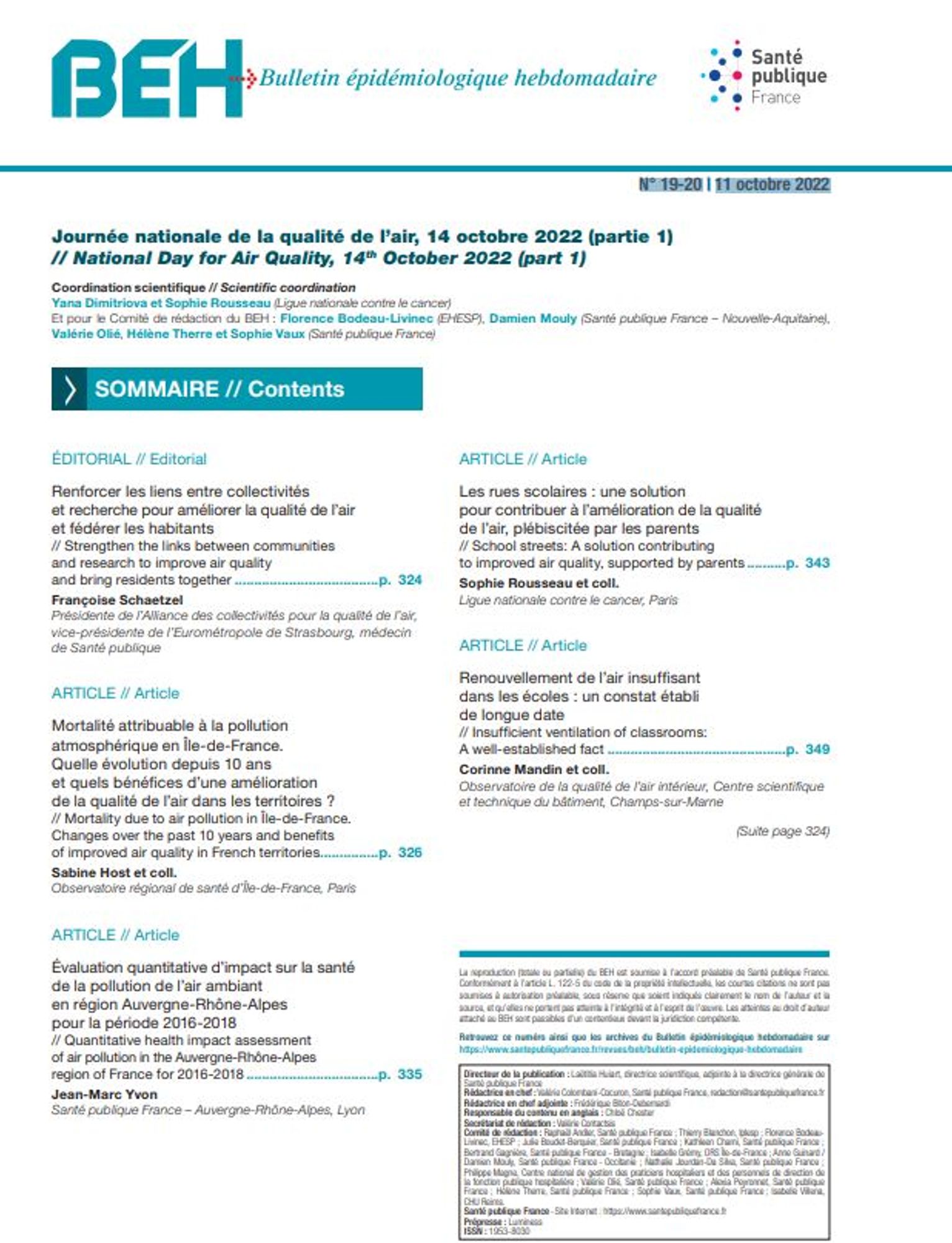 Journée nationale de la qualité de l’air, 14 octobre 2022 (partie 1)