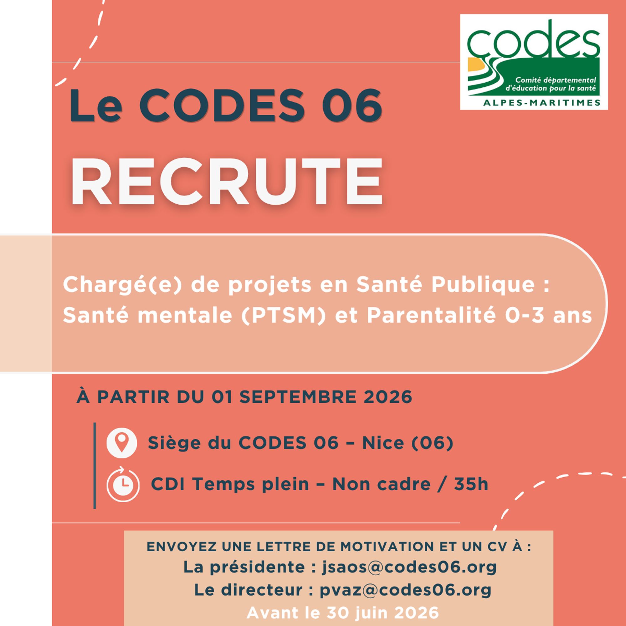 RECRUTEMENT | Chargé(e) de projets en Santé Publique 