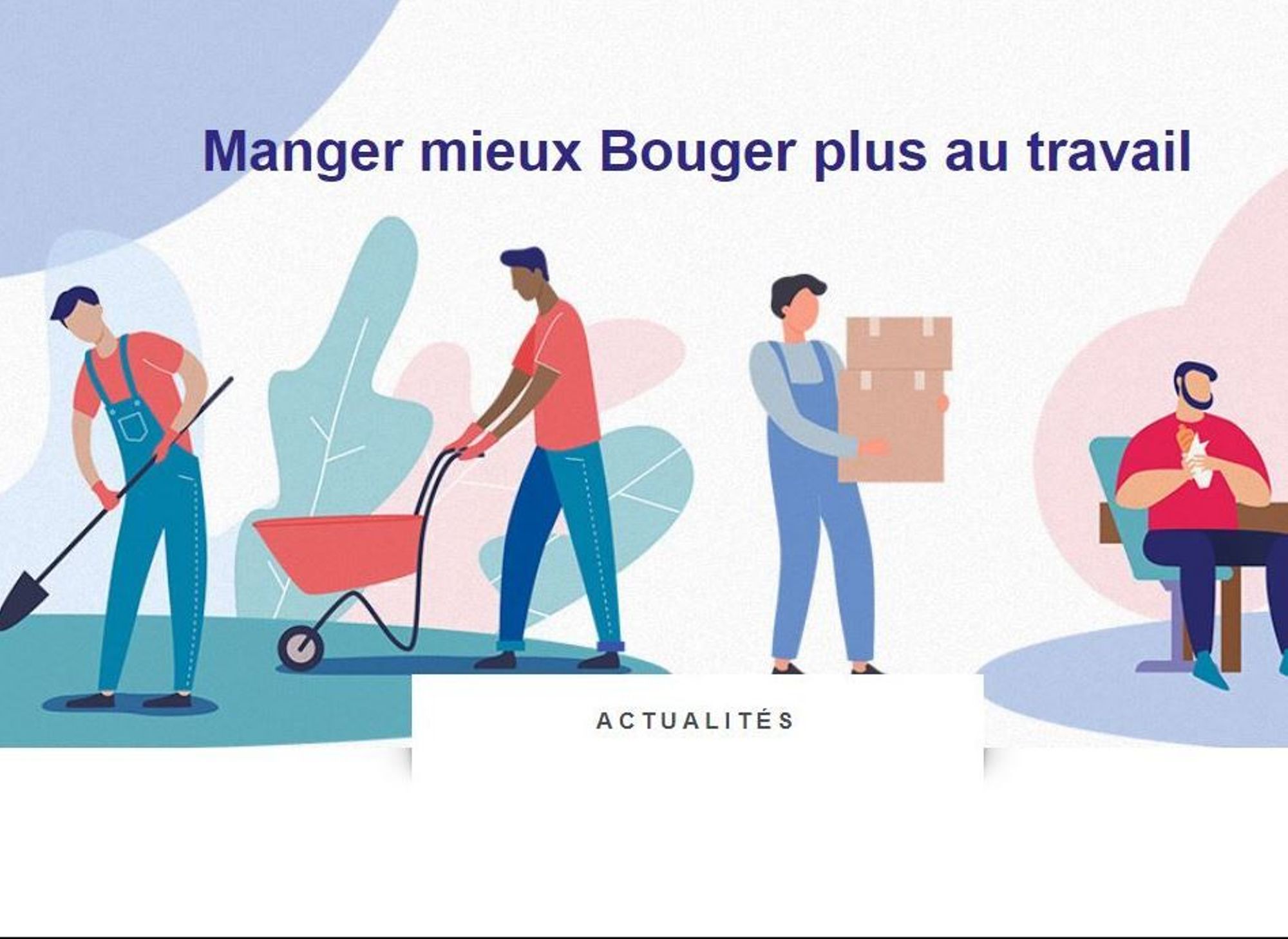 Manger mieux Bouger plus au travail