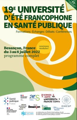 19ème Université d'été francophone en santé publique