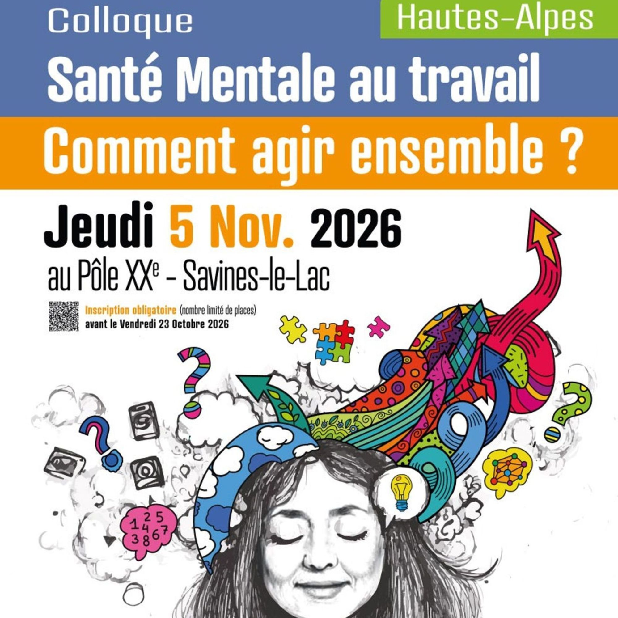 Save the Date - Colloque "Santé mentale au travail : Comment agir ensemble"