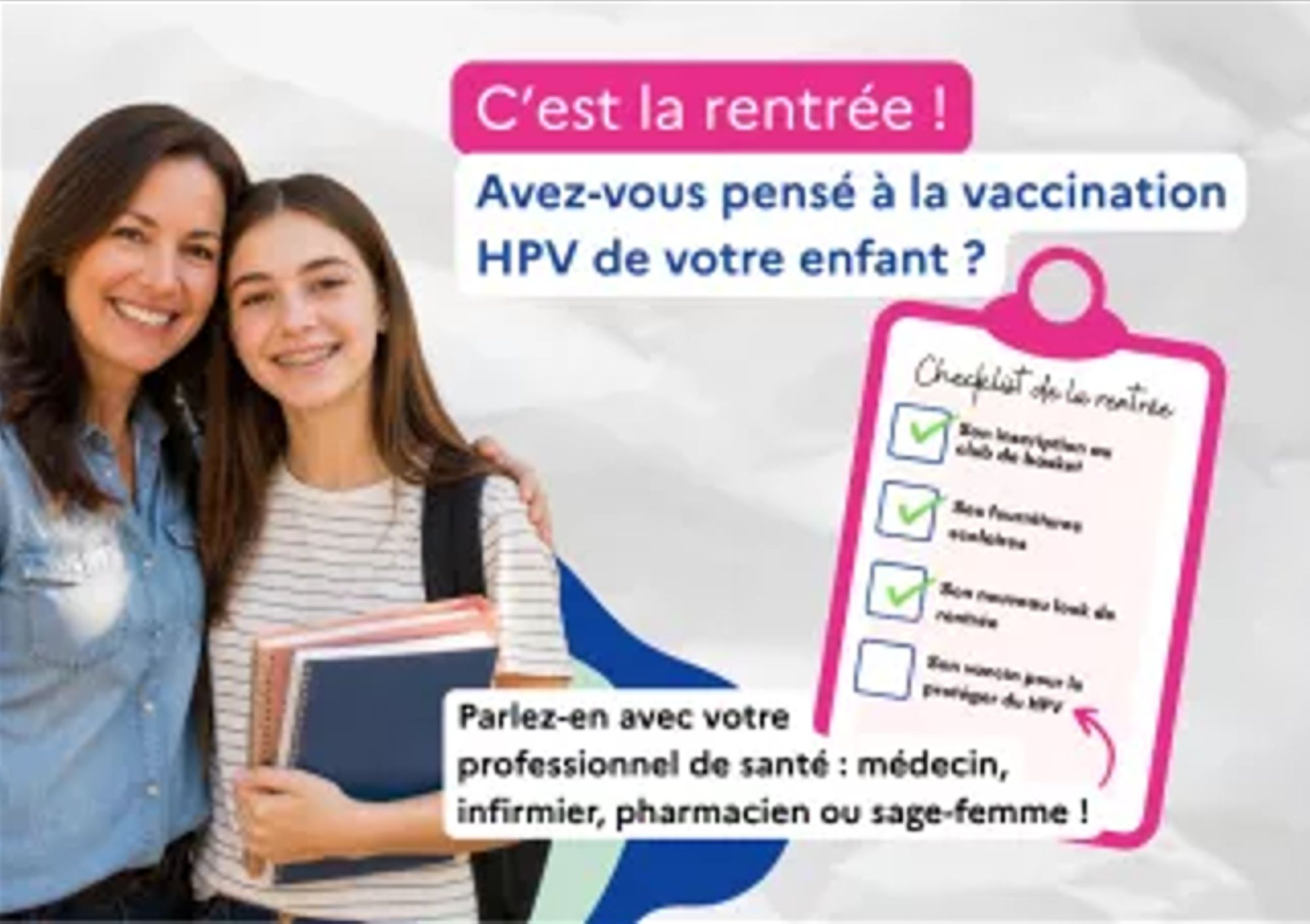Du 7 au 13 septembre, mobilisons-nous autour de la vaccination contre les cancers HPV !
