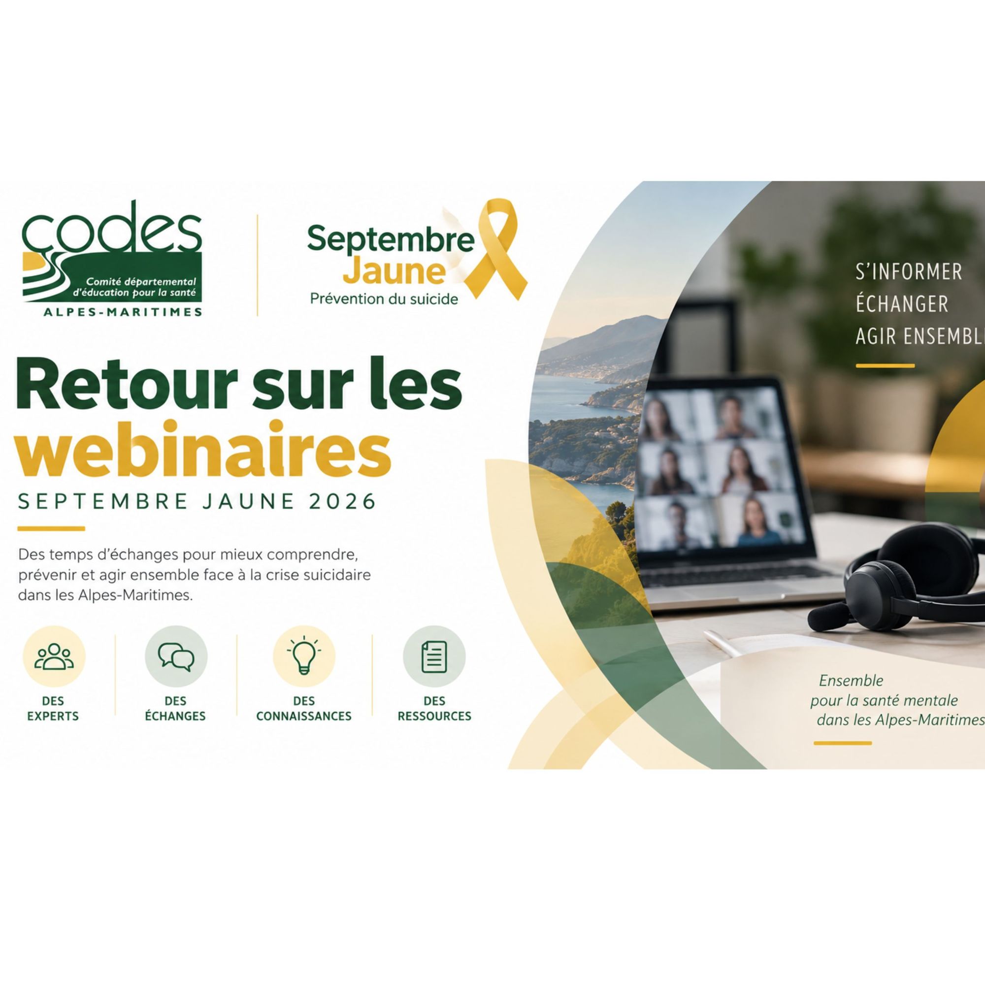 Retour sur les webinaires septembre jaune prévention de la crise suicidaire 2026